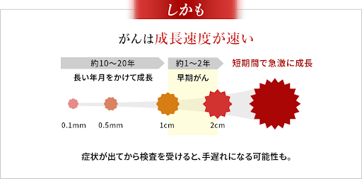がんの成長速度イメージ
